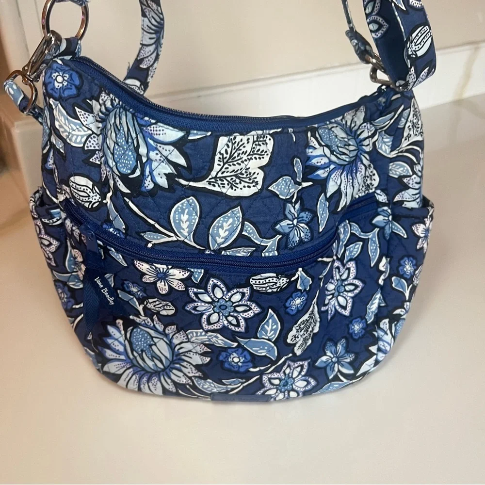 Vera Bradley Navy and White Floral Shoulder Bag/Crossbody